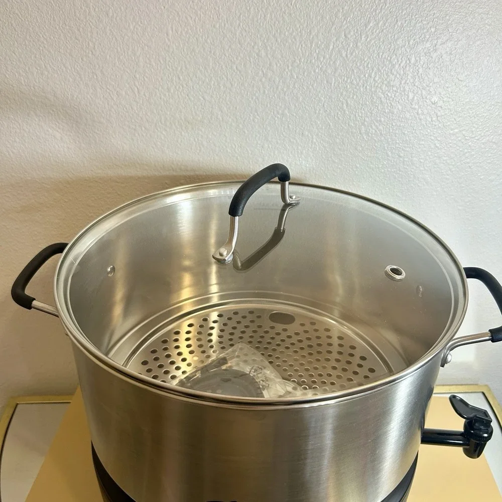 Ball EasyCanner Electric Water Bath Canner, 21-Quart Capacity Stainless Steel